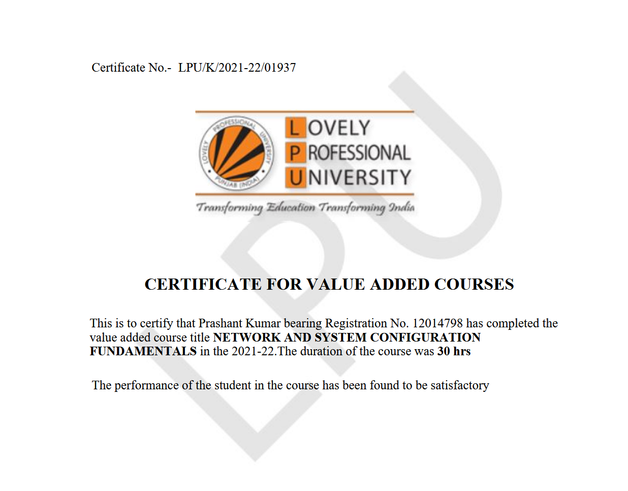 Network and System Configuration Fundamentals